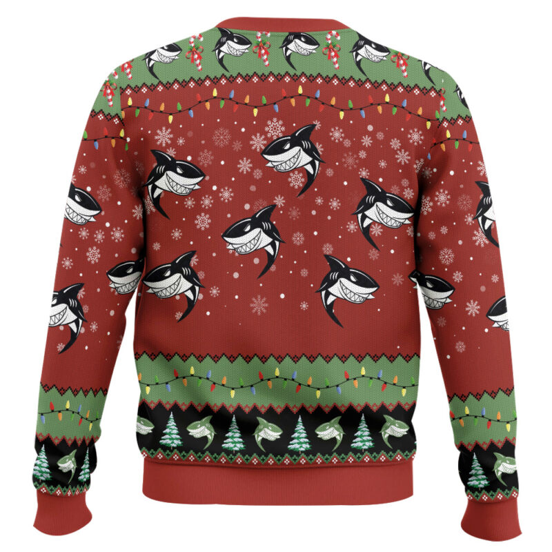 Hooktab Santa Shark Hoo Hoo Hoo Ugly Christmas Sweater Hooktab Santa Shark Hoo Hoo Hoo Ugly Christmas Sweater