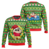 Hooktab Santa Shinnosuke Crayon Shin-chan Ugly Christmas Sweater
