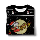 Hooktab Santa Snoopy The Charlie Brown and Snoopy Show Ugly Christmas Sweater