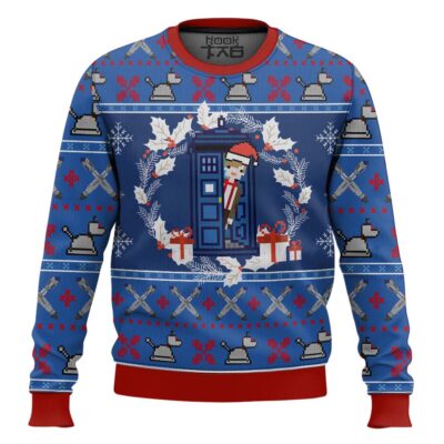 Hooktab Santa Tardis Doctor Who Ugly Christmas Sweater