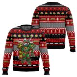 Hooktab Santa Teenage Mutant Ninja Turtles Ugly Christmas Sweater