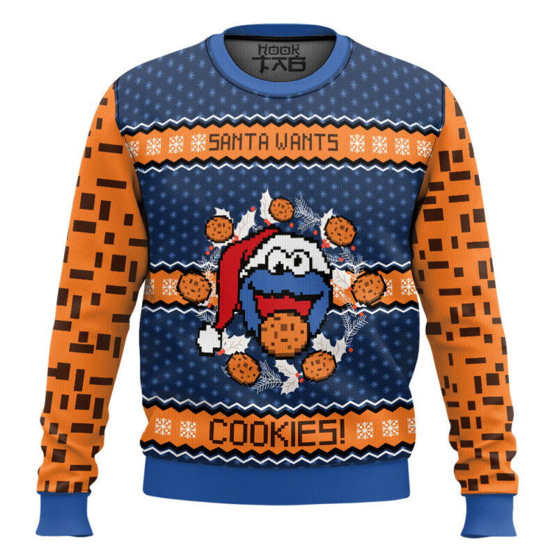 Hooktab Santa Wants Cookies The Muppet Show Ugly Christmas Sweater