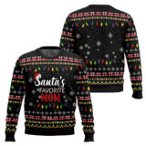Hooktab Santa’s Favorite Mom Ugly Christmas Sweater