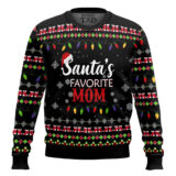 Hooktab Santa’s Favorite Mom Ugly Christmas Sweater