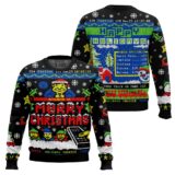 Hooktab Santa's Schedule Ugly Christmas Sweater