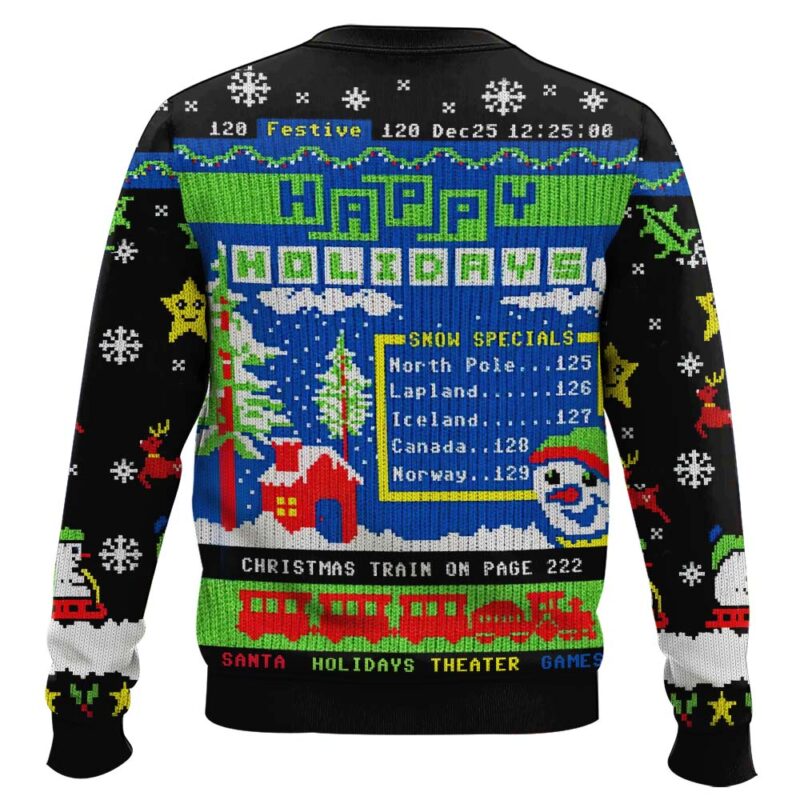 Hooktab Santa's Schedule Ugly Christmas Sweater Hooktab Santa's Schedule Ugly Christmas Sweater