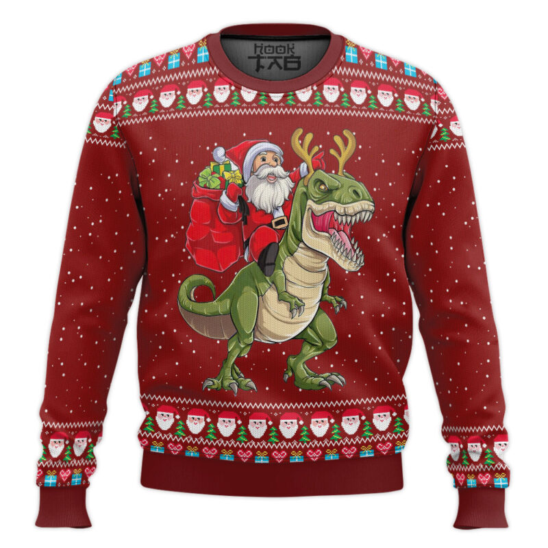 Hooktab Santassic Park Ugly Christmas Sweater