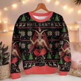 Hooktab Satan Claus Hail Santa Ugly Christmas Sweater
