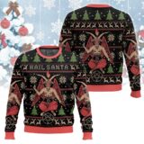 Hooktab Satan Claus Hail Santa Ugly Christmas Sweater
