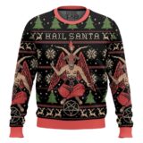 Hooktab Satan Claus Hail Santa Ugly Christmas Sweater