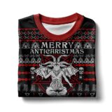 Hooktab Satanic Merry Antichristmas Ugly Christmas Sweater