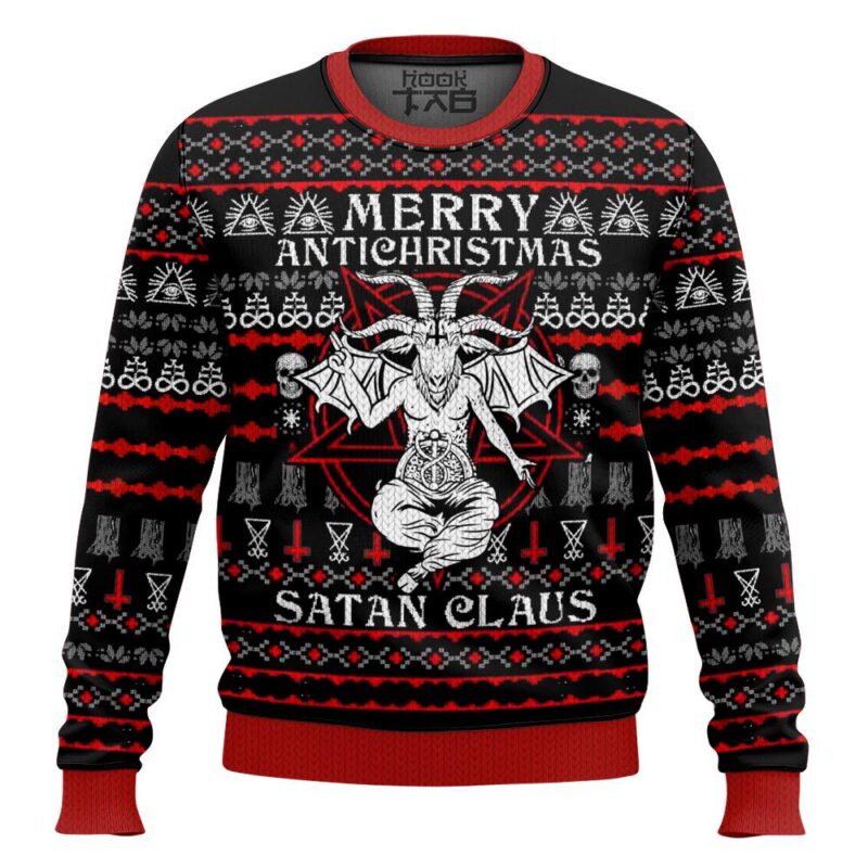 Hooktab Satanic Merry Antichristmas Ugly Christmas Sweater