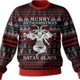 Hooktab Satanic Merry Antichristmas Ugly Christmas Sweater