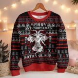 Hooktab Satanic Merry Antichristmas Ugly Christmas Sweater