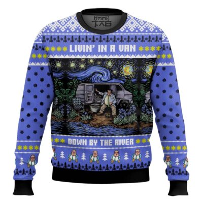 Hooktab Saturday Night Live Matt Foley Livin' In A Van Down By The River Ugly Christmas Sweater