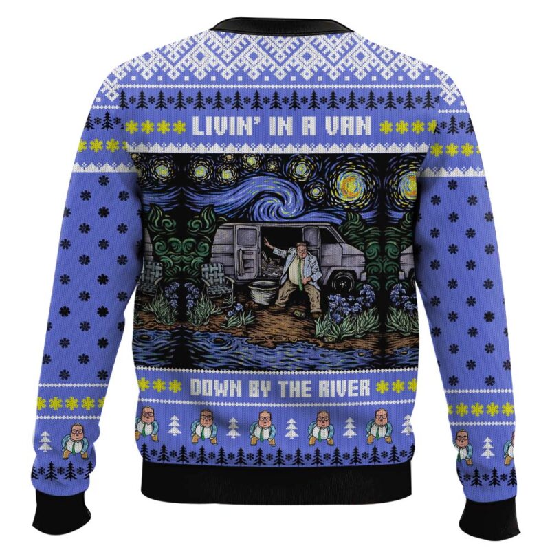 Hooktab Saturday Night Live Matt Foley Livin' In A Van Down By The River Ugly Christmas Sweater Hooktab Saturday Night Live Matt Foley Livin' In A Van Down By The River Ugly Christmas Sweater