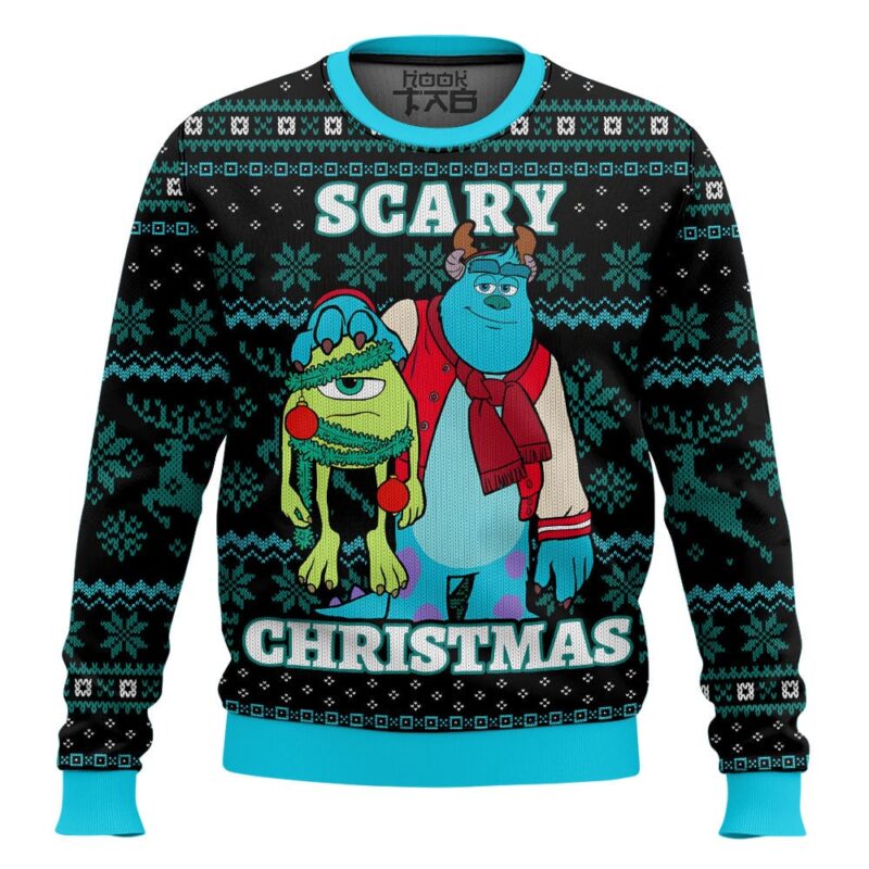 Hooktab Scary Christmas Monsters Inc Ugly Christmas Sweater