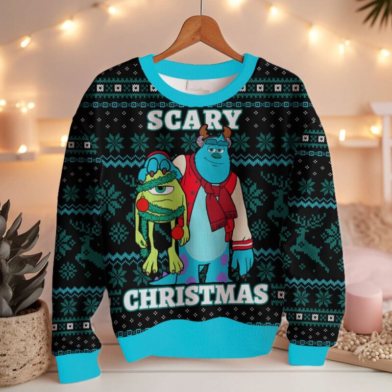 Hooktab Scary Christmas Monsters Inc Ugly Christmas Sweater Hooktab Scary Christmas Monsters Inc Ugly Christmas Sweater