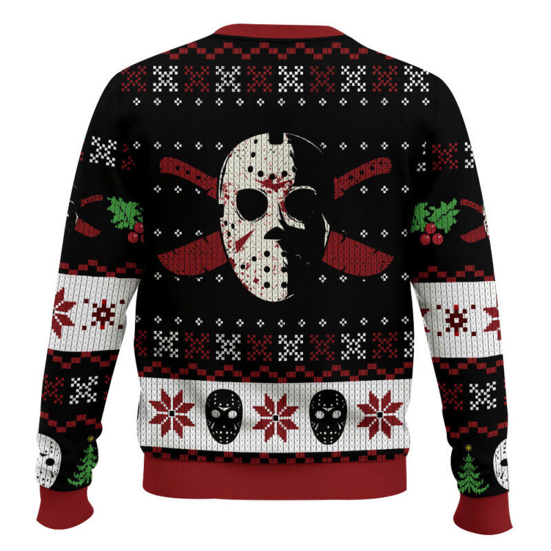 Hooktab Scary Jason Voorhees Friday The 13th Ugly Christmas Sweater Hooktab Scary Jason Voorhees Friday The 13th Ugly Christmas Sweater