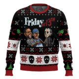 Hooktab Scary Jason Voorhees Friday The 13th Ugly Christmas Sweater