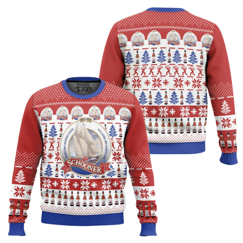 Hooktab Schooner Beer Ugly Christmas Sweater Hooktab Schooner Beer Ugly Christmas Sweater