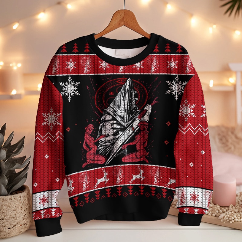 Hooktab Seal of Metatron Silent Hill Ugly Christmas Sweater Hooktab Seal of Metatron Silent Hill Ugly Christmas Sweater