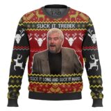 Hooktab Sean Connery Suck It Trebek Saturday Night Live Ugly Christmas Sweater