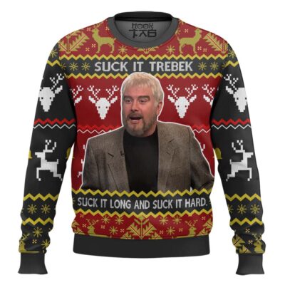 Hooktab Sean Connery Suck It Trebek Saturday Night Live Ugly Christmas Sweater