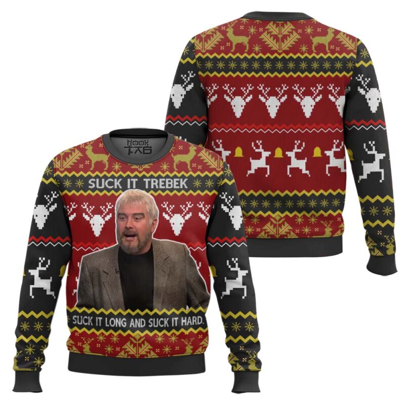 Hooktab Sean Connery Suck It Trebek Saturday Night Live Ugly Christmas Sweater Hooktab Sean Connery Suck It Trebek Saturday Night Live Ugly Christmas Sweater