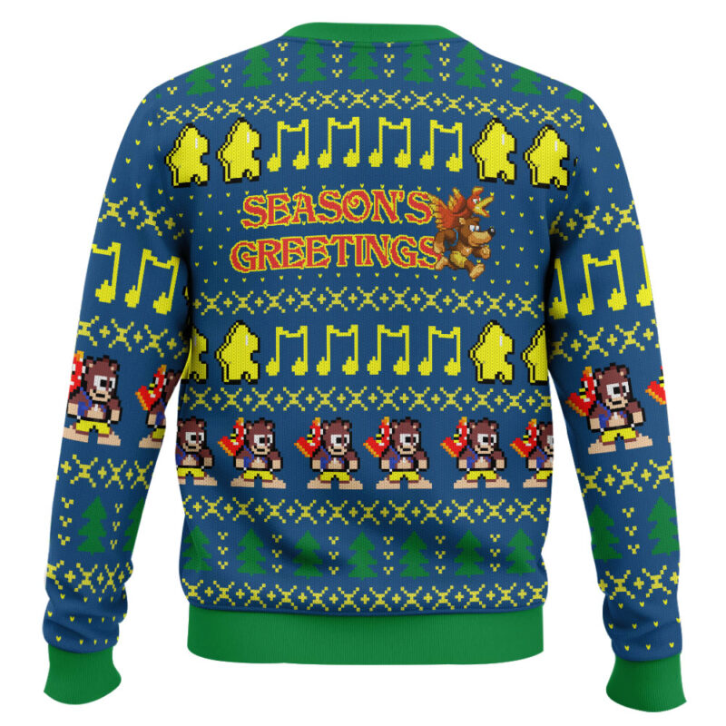 Hooktab Season's Greetings Banjo-Kazooie Ugly Christmas Sweater Hooktab Season's Greetings Banjo-Kazooie Ugly Christmas Sweater