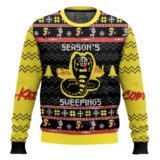 Hooktab Season's Sweepings Cobra Kai Ugly Christmas Sweater