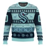 Hooktab Seattle Kraken - Custom Name And Number Ugly Sweater