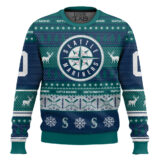 Hooktab Seattle Mariners - Custom Name And Number Ugly Sweater
