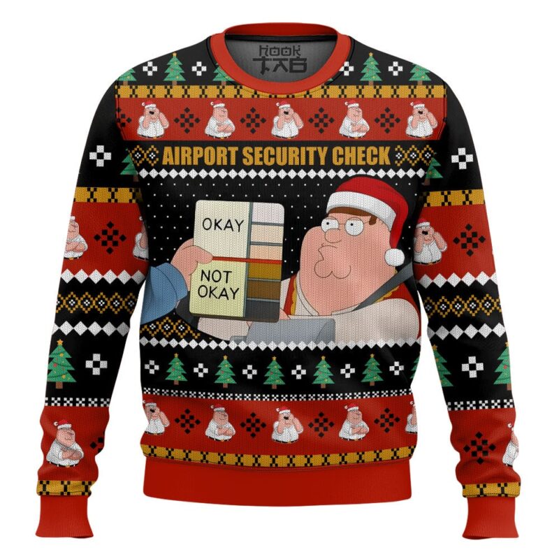 Hooktab Security Check Family Guy Ugly Christmas Sweater