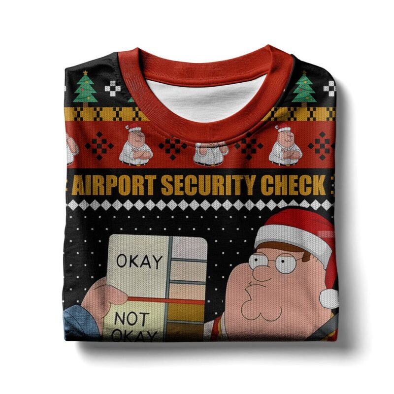 Hooktab Security Check Family Guy Ugly Christmas Sweater Hooktab Security Check Family Guy Ugly Christmas Sweater
