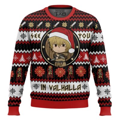Hooktab See You In Valhalla Vinland Saga Ugly Christmas Sweater