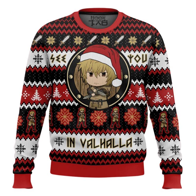 Hooktab See You In Valhalla Vinland Saga Ugly Christmas Sweater