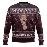 Hooktab Serenity Now Seinfeld Ugly Christmas Sweater