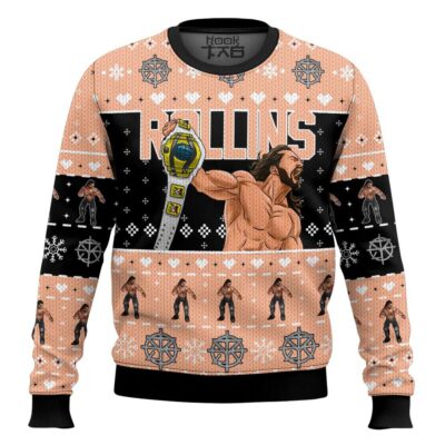 Hooktab Seth Rollins WWE Ugly Christmas Sweater