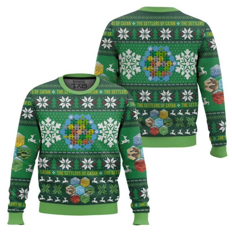 Hooktab Settlers Of Catan Board Games Ugly Christmas Sweater Hooktab Settlers Of Catan Board Games Ugly Christmas Sweater