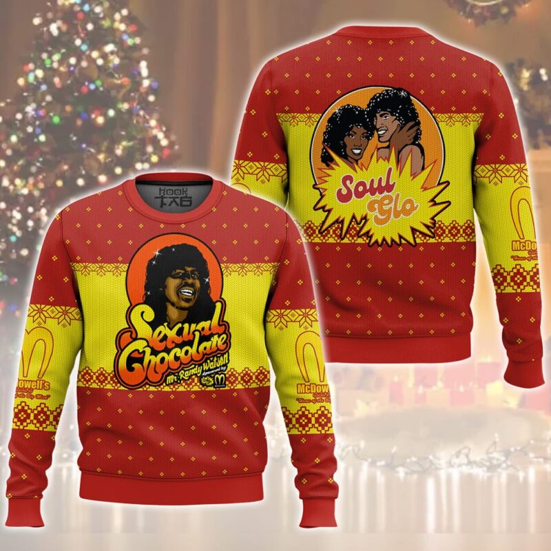 Hooktab Sexual Chocolate Coming To America Ugly Christmas Sweater Hooktab Sexual Chocolate Coming To America Ugly Christmas Sweater