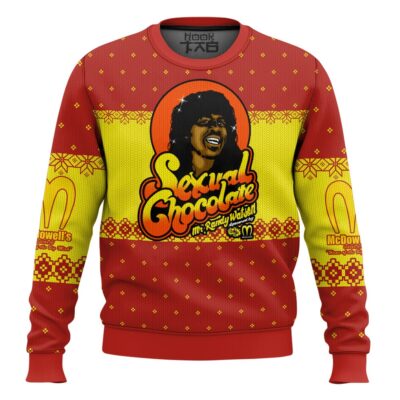 Hooktab Sexual Chocolate Coming To America Ugly Christmas Sweater