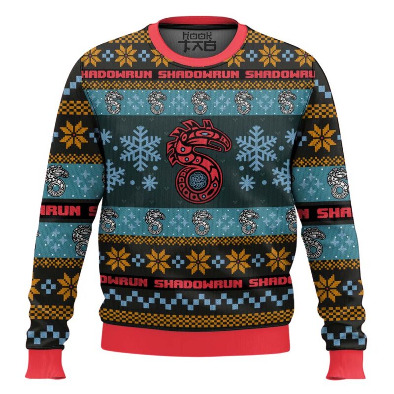 Hooktab Shadowrun Board Games Ugly Christmas Sweater