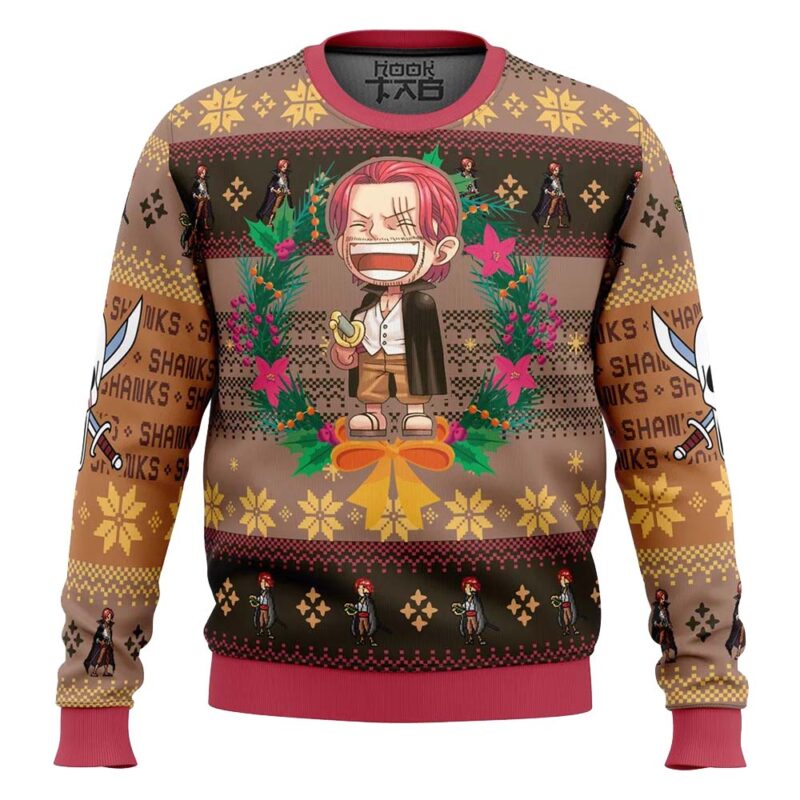 Hooktab Shanks One Piece Ugly Christmas Sweater