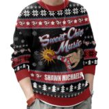 Hooktab Shawn Michaels Sweet Chin Music WWE Ugly Christmas Sweater