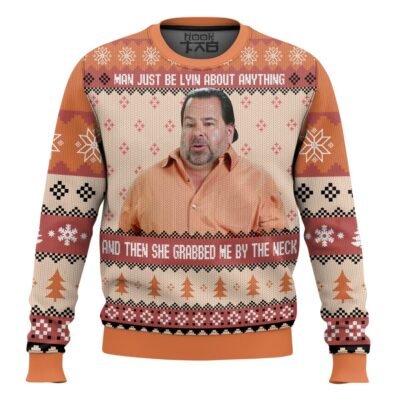 Hooktab She Grab Me By My Neck Meme Ugly Christmas Sweater