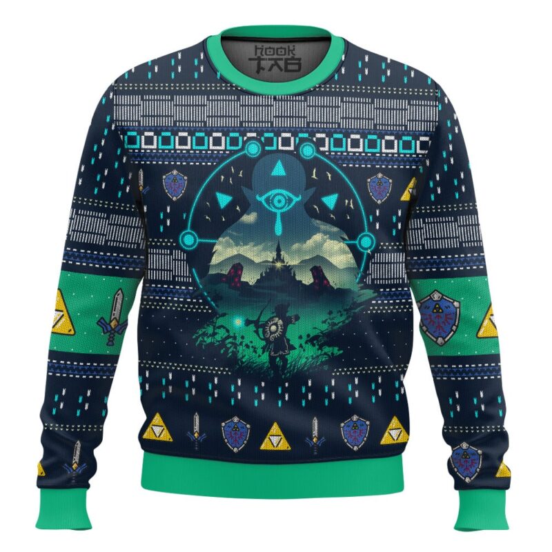 Hooktab Sheikah Eye The Legend Of Zelda Ugly Christmas Sweater Hooktab Sheikah Eye The Legend Of Zelda Ugly Christmas Sweater