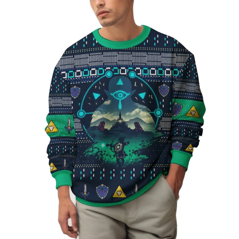 Hooktab Sheikah Eye The Legend Of Zelda Ugly Christmas Sweater Hooktab Sheikah Eye The Legend Of Zelda Ugly Christmas Sweater