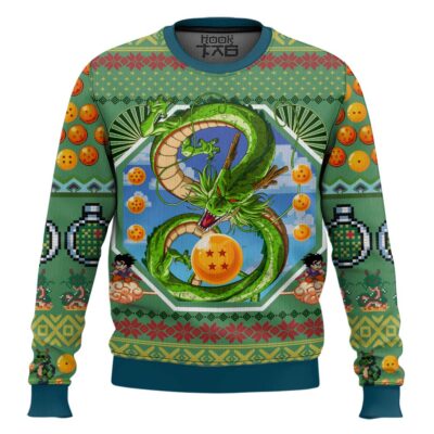 Hooktab Shen Long Dragon Ball Ugly Christmas Sweater