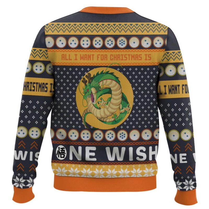Hooktab Shenron All I Want For Christmas Is One Wish Dragon Ball Z Ugly Christmas Sweater Hooktab Shenron All I Want For Christmas Is One Wish Dragon Ball Z Ugly Christmas Sweater